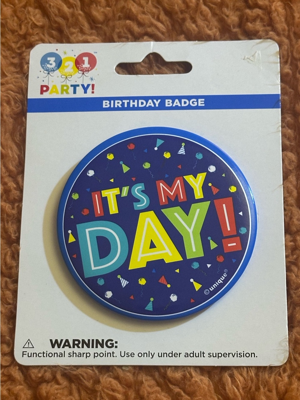 ⭐️ $1 if Bundled - It's My Day Birthday Badge Pin NWT